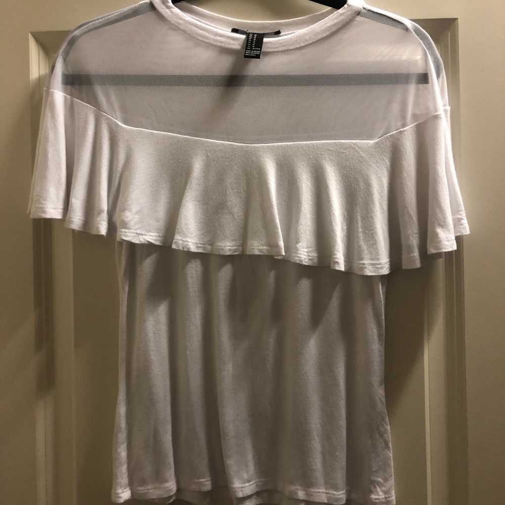 Mesh white top